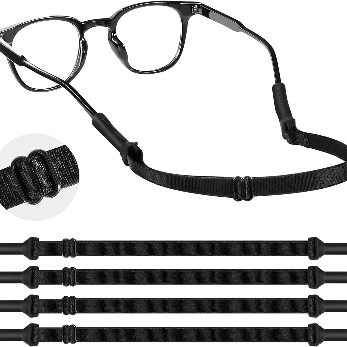 Sunglass Retainer Cord - 4 Peças de Cordões para Óculos