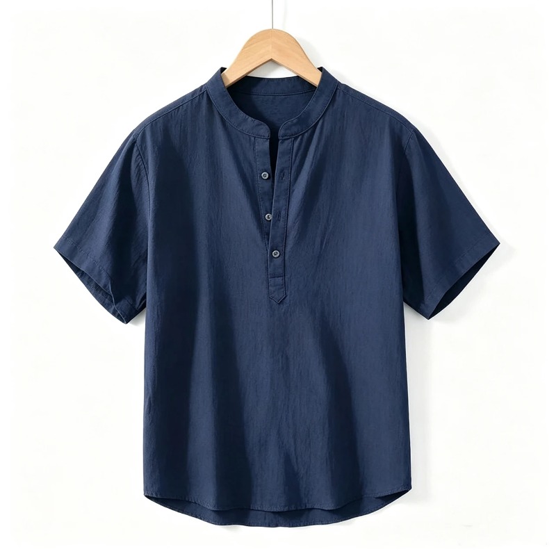 Linen Shirt Breathable - Camisas Masculinas de Verão com Manga