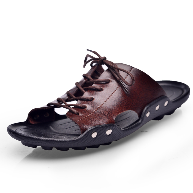 Flip Flop Leather Men - Chinelos Masculinos Summer Tide, Sandálias de
