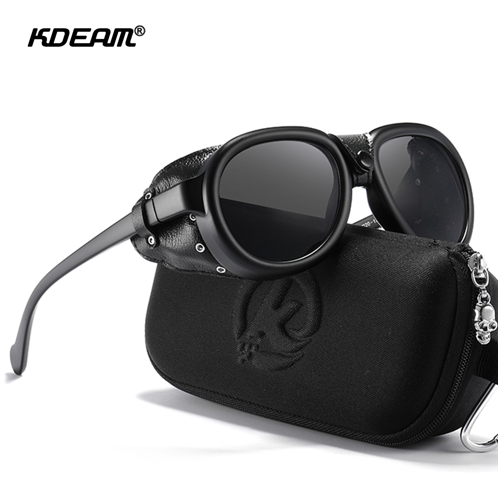 Sunglasses Aviator Polarized - KDEAM Piloto Óculos de Sol Steampunk