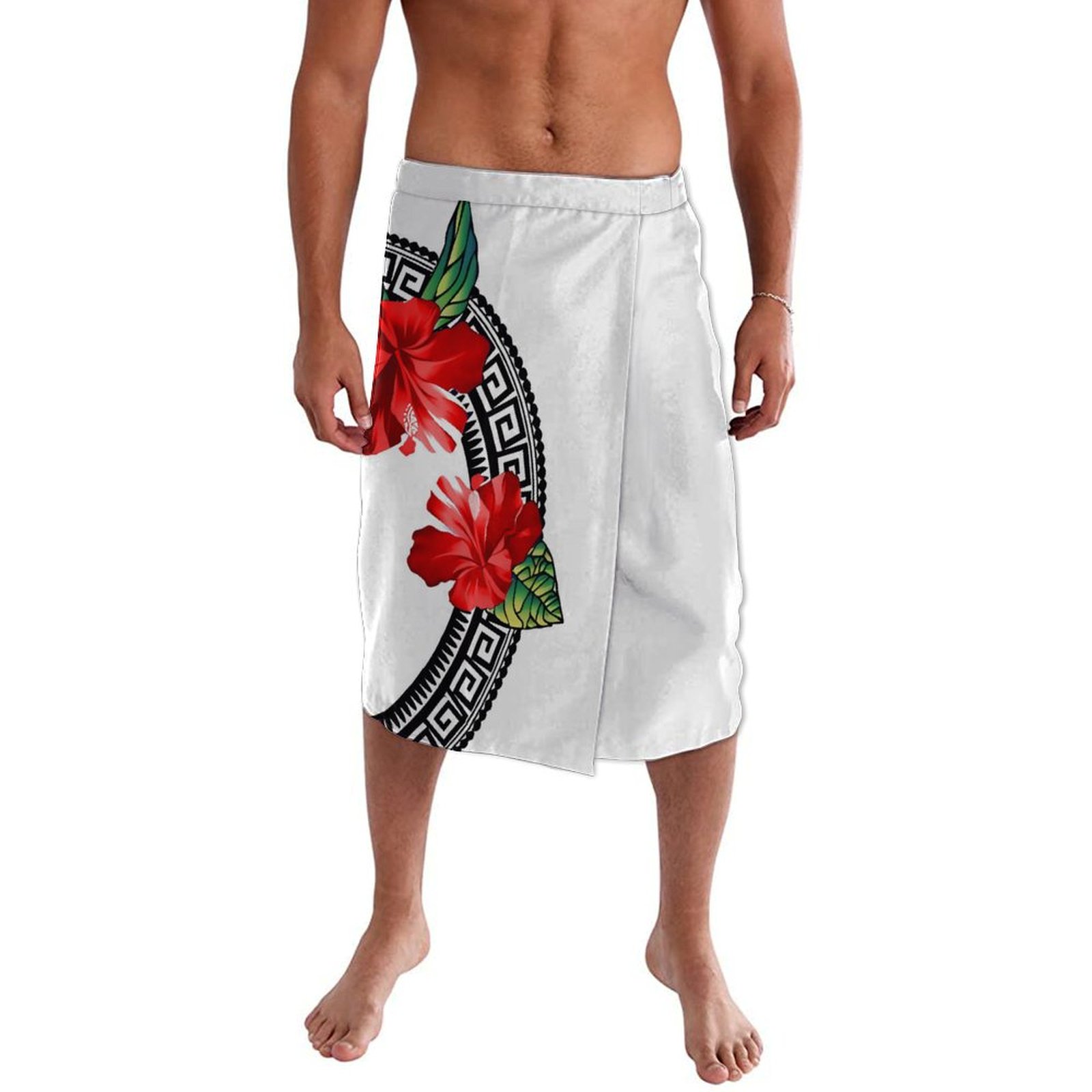 Sarong Men Wrap - Verão Ilhas Pacífico Tradicional Polinésia Praia
