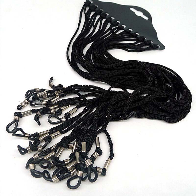 Sunglass Retainer Cord - 12 pçs/set cabo de náilon preto