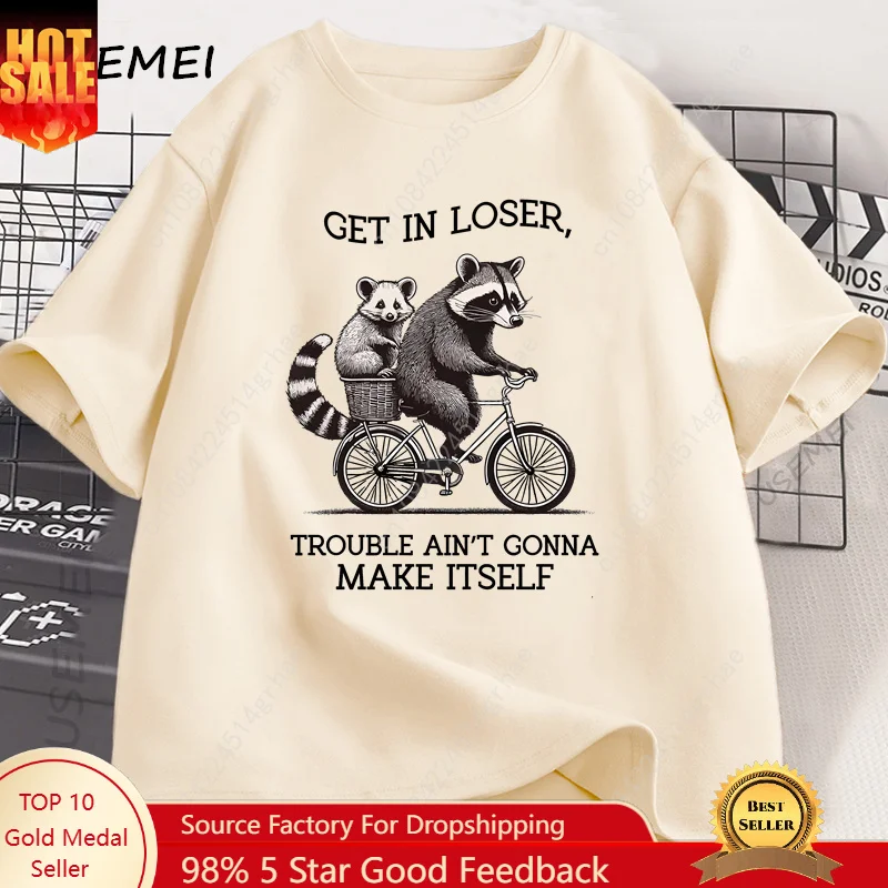 Tee Graphic Print - Camiseta 'Get in Loser' com Estampa