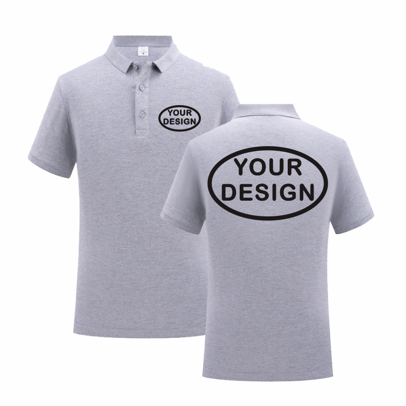 Polo Shirt Pique - Verão puro algodão polo camisa logotipo