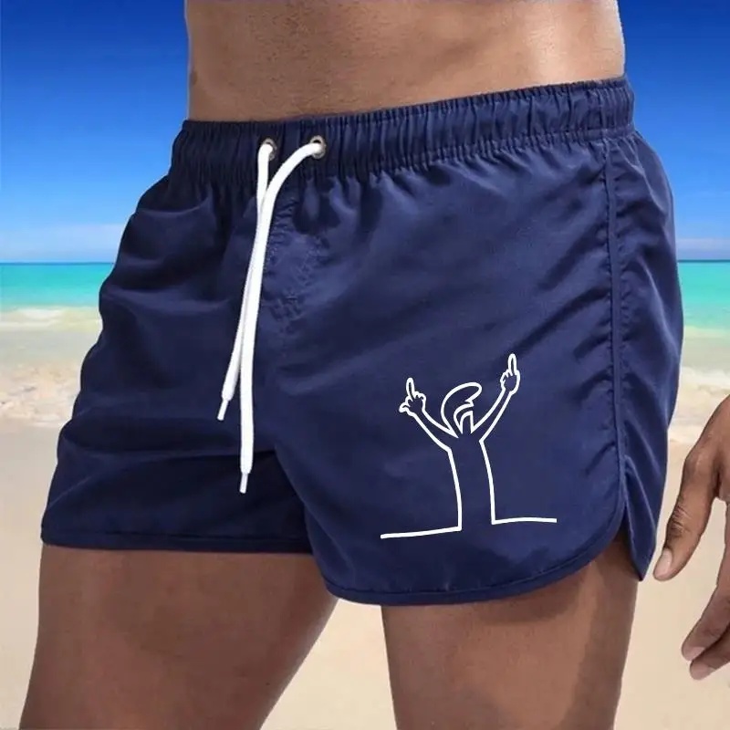 Trunks Board Surf - Shorts de Praia Masculinos Estampados Casuais
