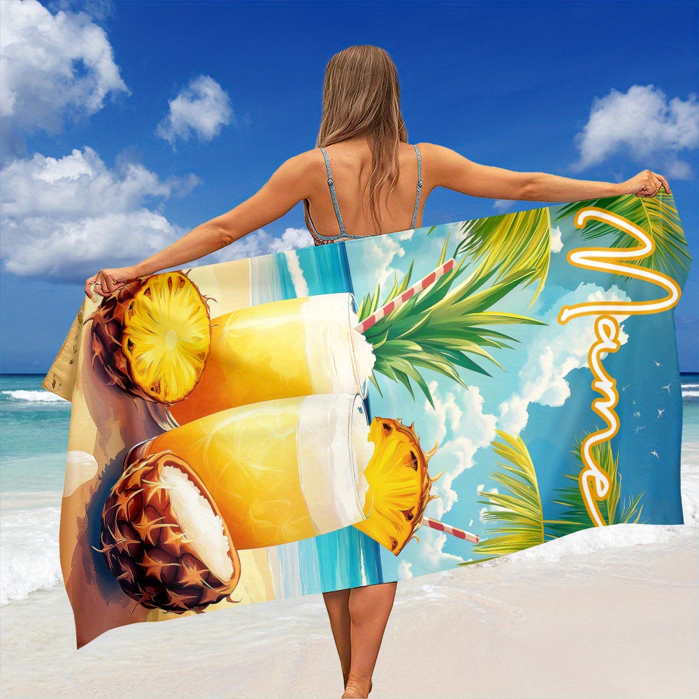 Beach Towel Large - Toalha de Praia Personalizada com Nome/Textos,