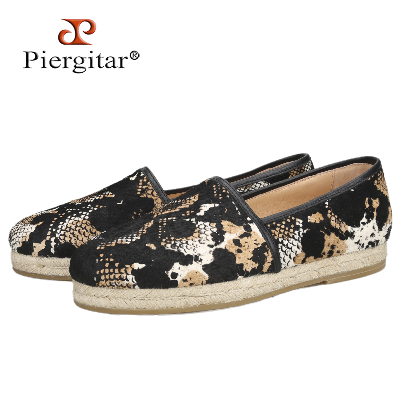Espadrille Slip On - Piegitar novo estilo multicolorido cobra em