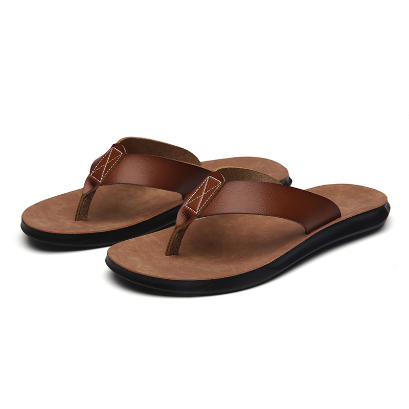 Flip Flop Leather Men - Chinelos de Couro Italiano Novos para
