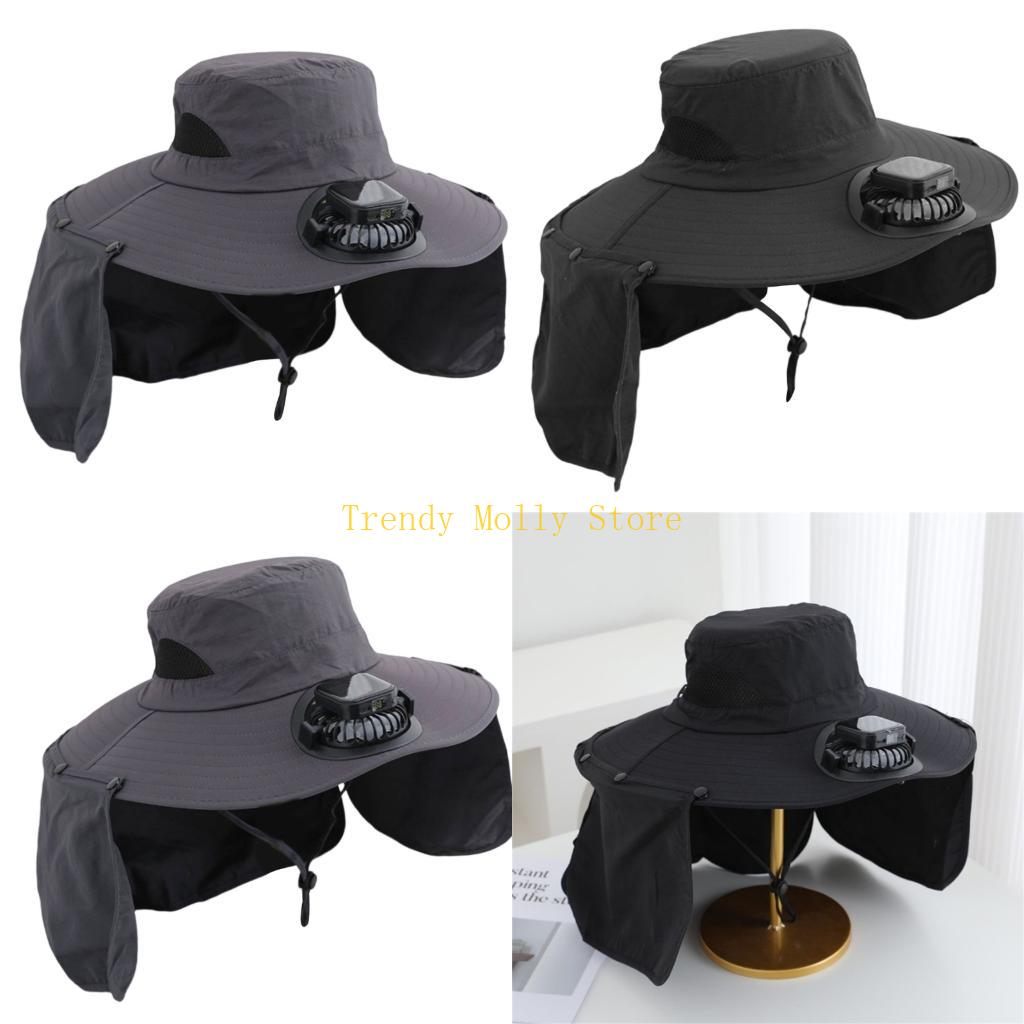 Packable Hat Nylon - N5kb ventilador refrigeração automático chapéu com