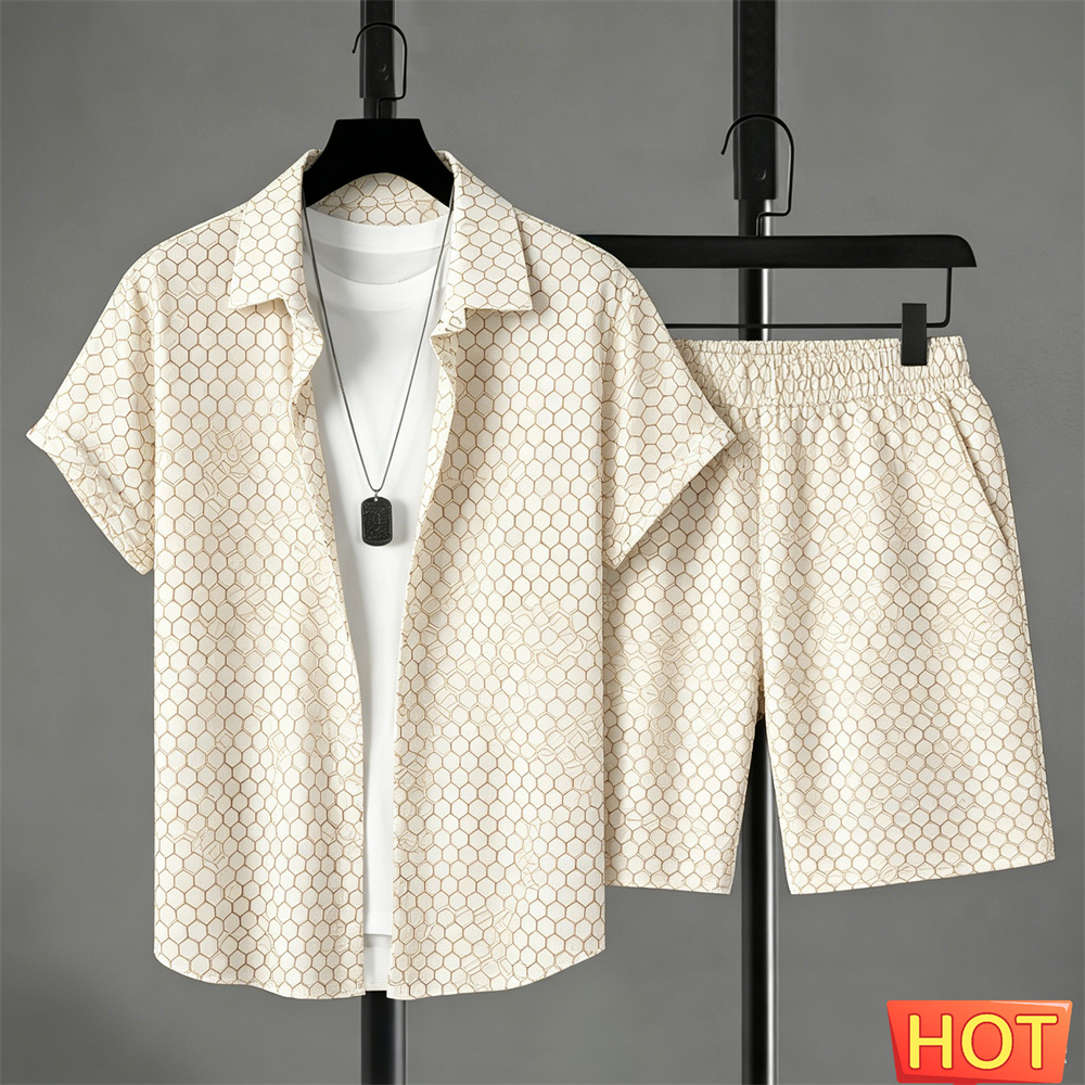 Shirt Camp Collar - Conjunto de Camisa Masculina para o