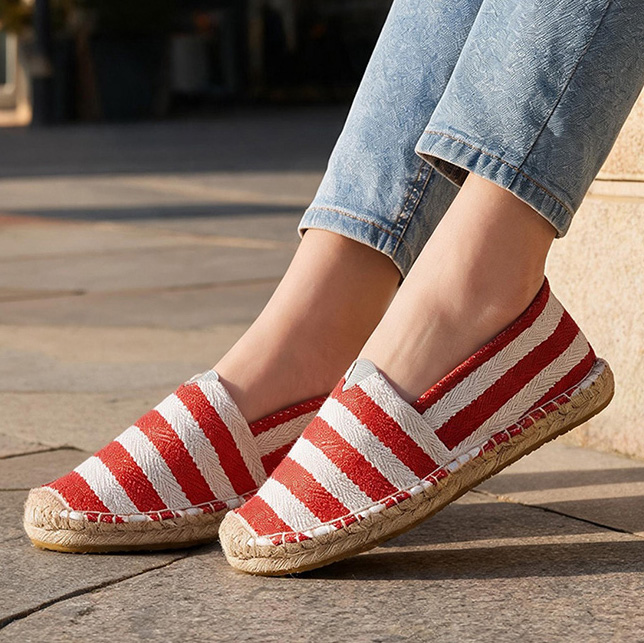 Espadrille Slip On - Sapatos de Lona Femininos para Verão