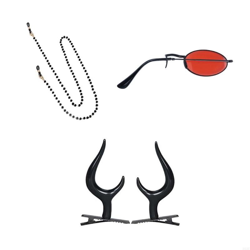 Sunglass Retainer Cord - DXAE Glasses monoculares com chifres diabo