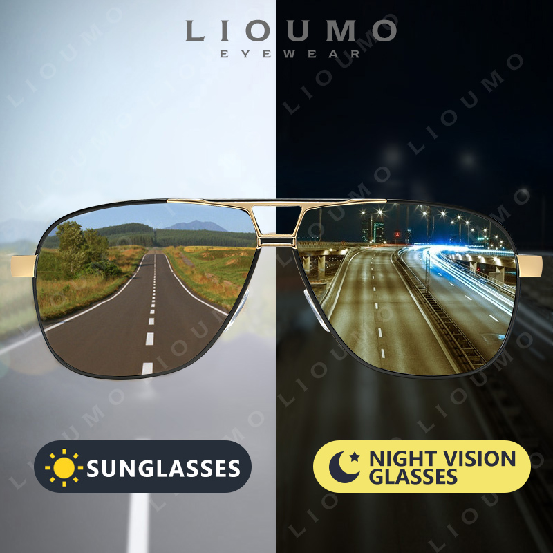 Sunglasses Aviator Polarized - LIOUMO Óculos de sol masculinos polarizados,
