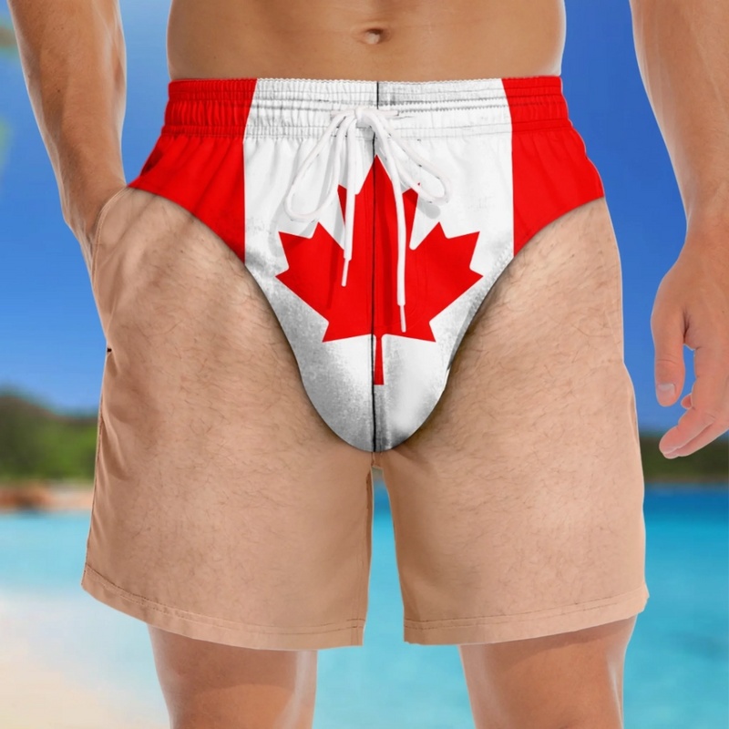 Swim Trunk Quick Dry - Calções de Banho Unissex Engraçados com
