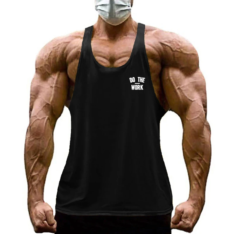 Tank Top Muscle - Camiseta masculina de algodão sem mangas,