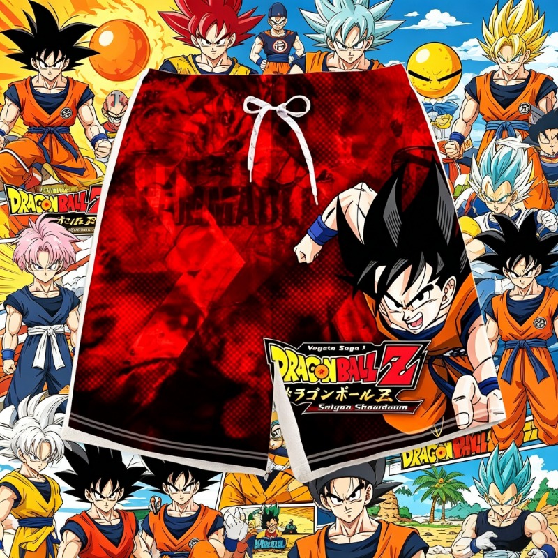 Swim Trunk Quick Dry - Shorts Infantis Estampados Dragon Ball 2026,