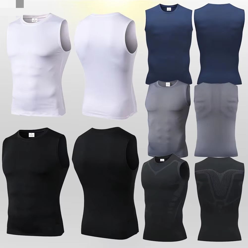 Tank Top Muscle - Camiseta de Compressão Masculina Sem Mangas
