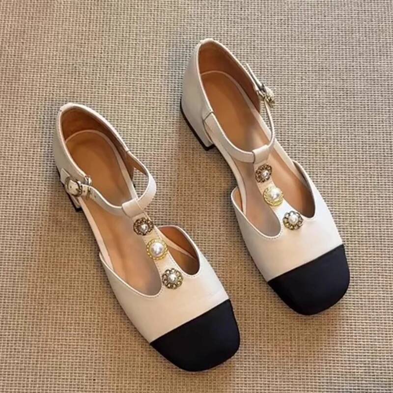 Casual Sandal Leather - Mulheres dedo do pé quadrado sandálias