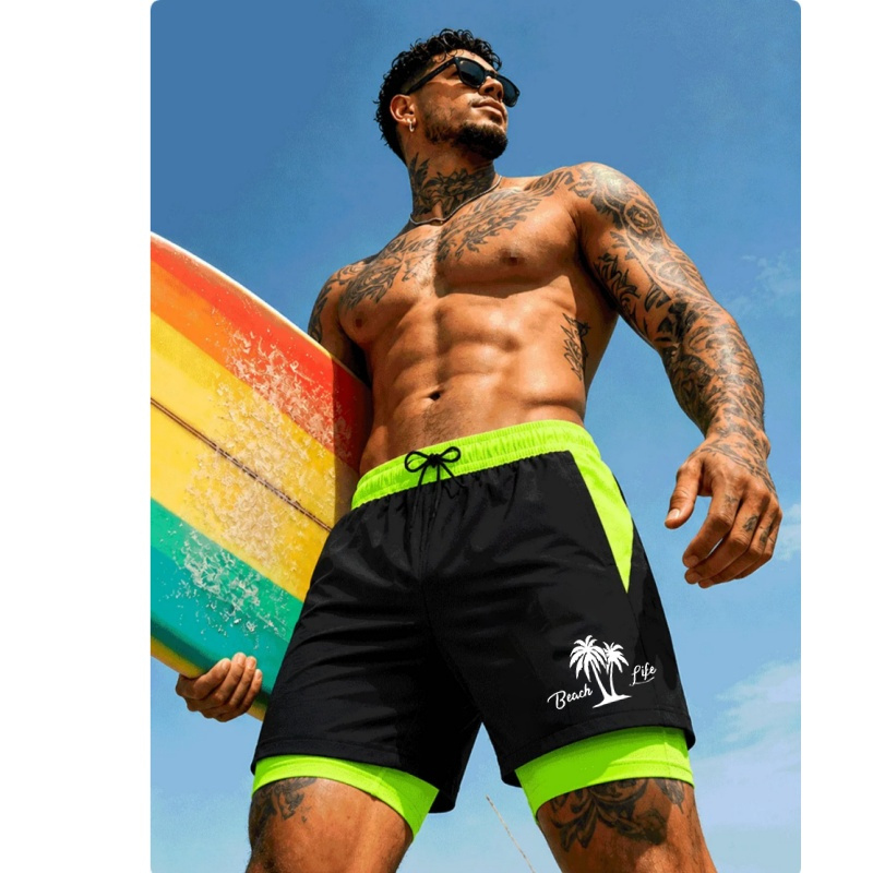 Trunks Board Surf - Shorts de praia masculinos, leves e
