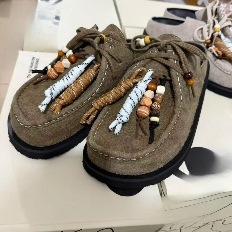 Flip Flop Leather Men - Clogs Unissex de Couro Camurça, Mules