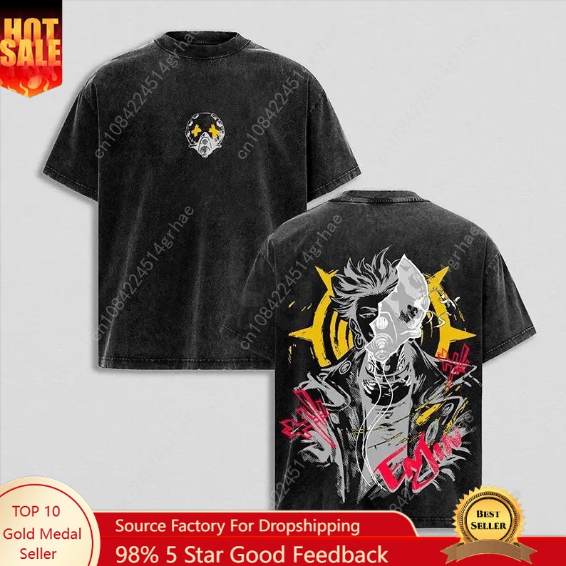Tee Graphic Print - Camiseta Vintage Gachiakuta Anime Lavada, Camiseta