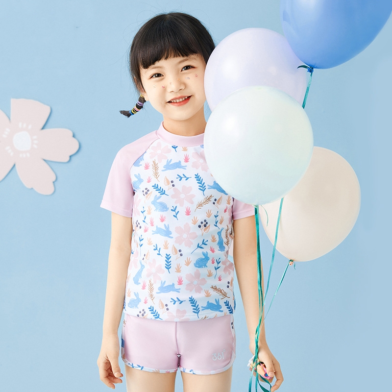 Swim Trunk Quick Dry - Menina duas peças à prova dwaterproof