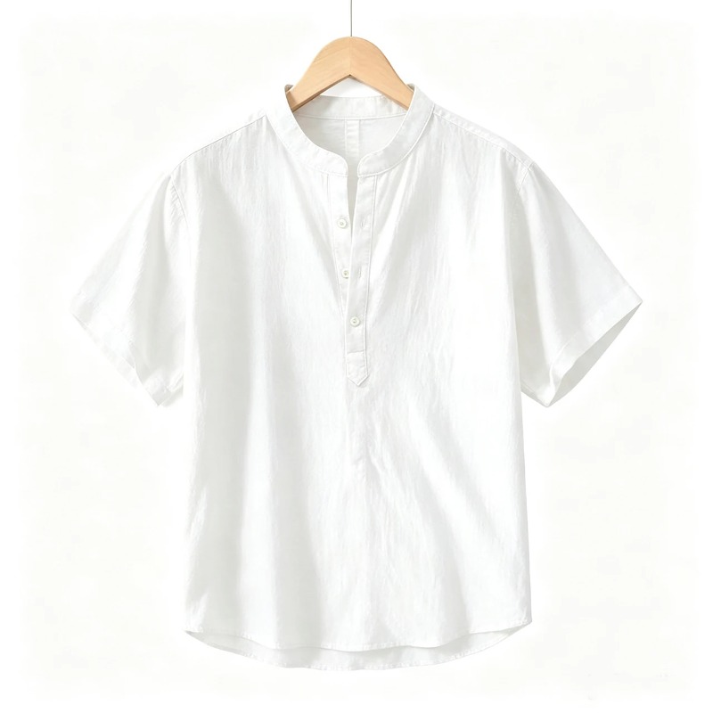 Camisas Masculinas de Verão co - Linen Shirt Breathable avaliação e preço