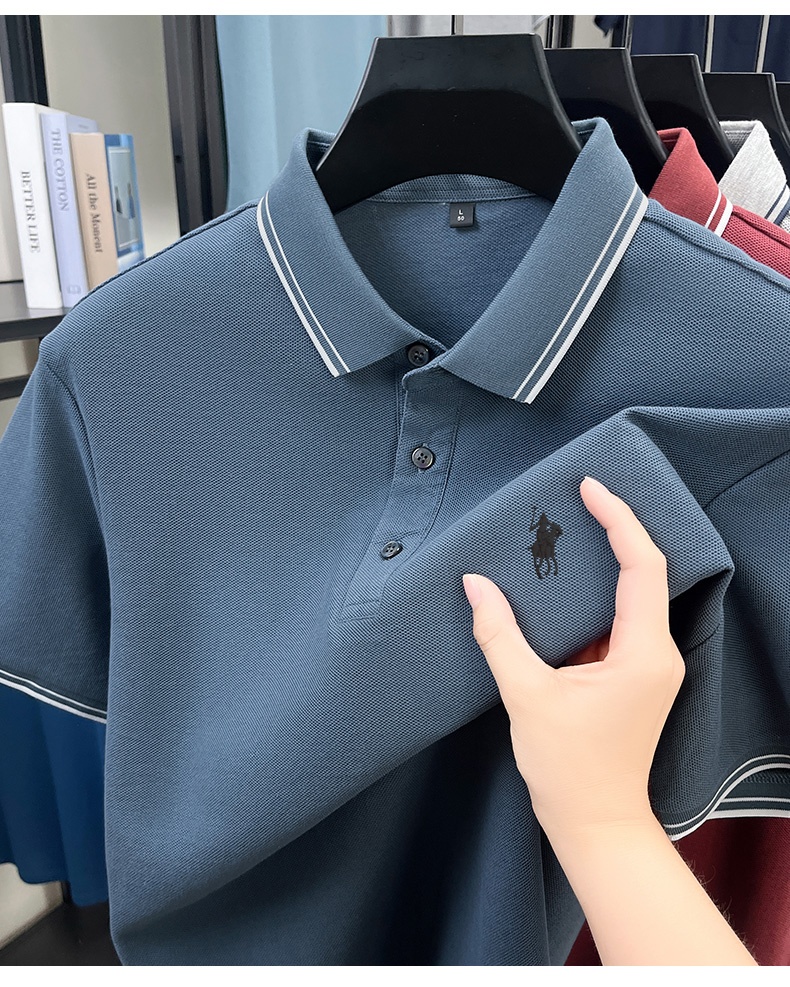 Camisa Polo Listrada de Verão, - Polo Shirt Pique avaliação e preço