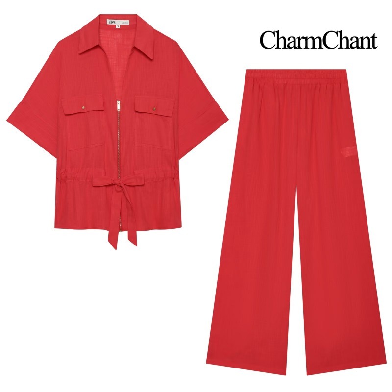 Conjunto Feminino CHARMCHANT d - Short Linen Drawstring avaliação e preço