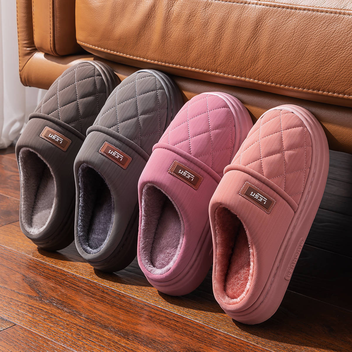 Inverno quente chinelo feminin - Flip Flop Leather Men avaliação e preço