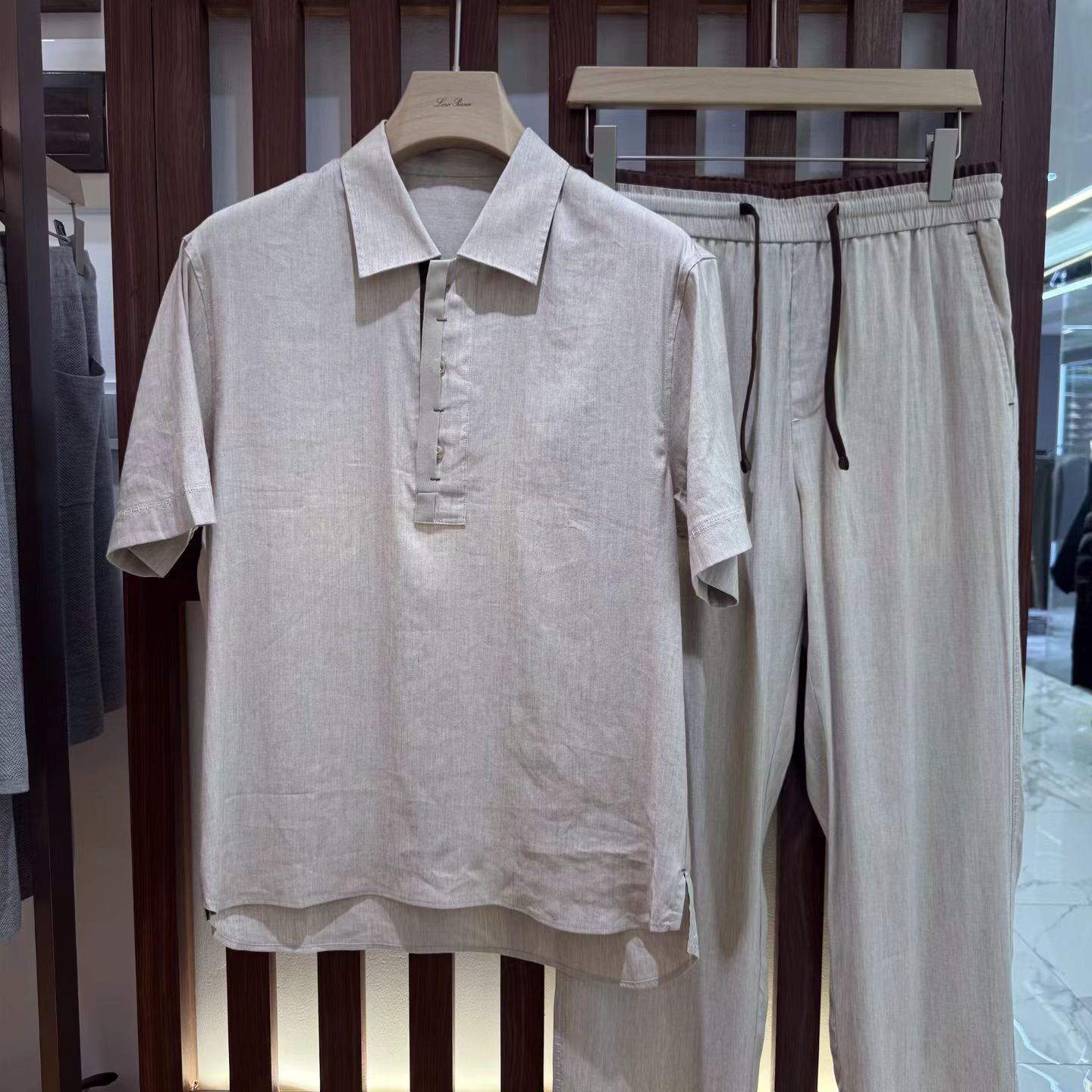 Conjunto de calça masculina de - Short Linen Drawstring avaliação e preço