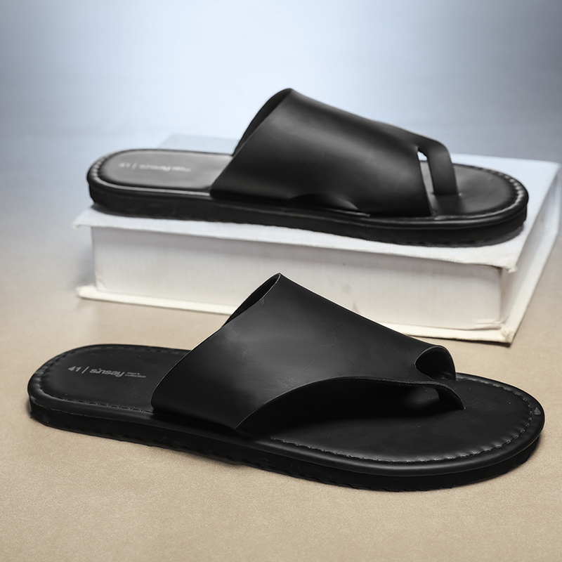 Chinelos masculinos de alta qu - Flip Flop Leather Men avaliação e preço
