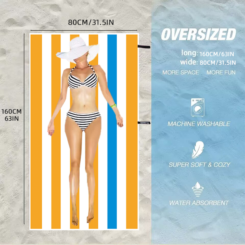 Toalha de Praia Listrada Vibra - Beach Towel Large avaliação e preço