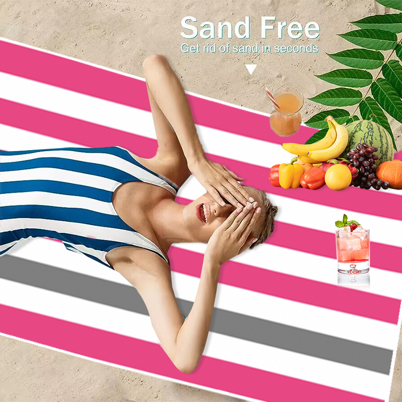 Toalha de Praia Listrada Vibra - Beach Towel Large avaliação e preço