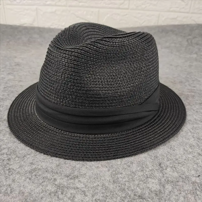 Novo tamanho grande borda estr - Bucket Hat Straw avaliação e preço