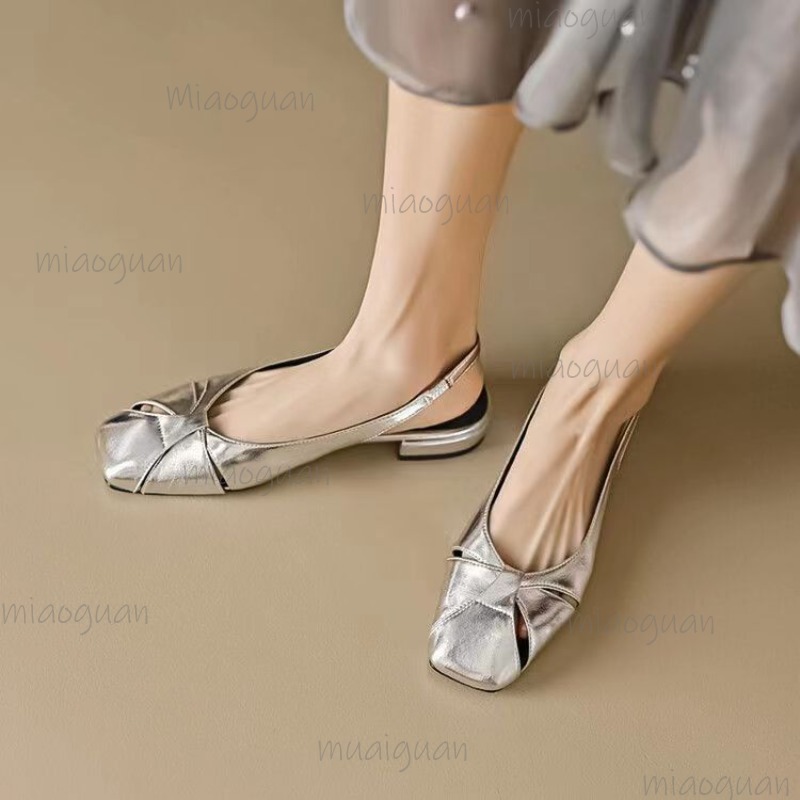 Capa toe bombas de salto baixo - Casual Sandal Leather avaliação e preço