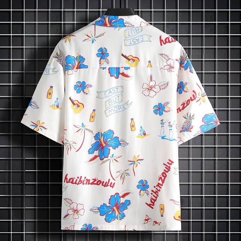 Conjunto de camisa de praia e  - Resort Shirt Floral avaliação e preço