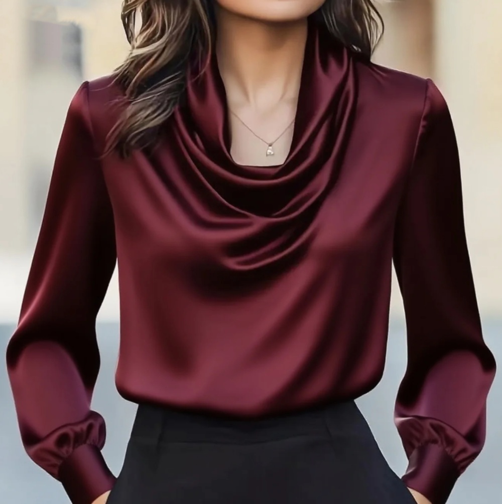 Moda outono elegante temperame - Shirt Camp Collar avaliação e preço
