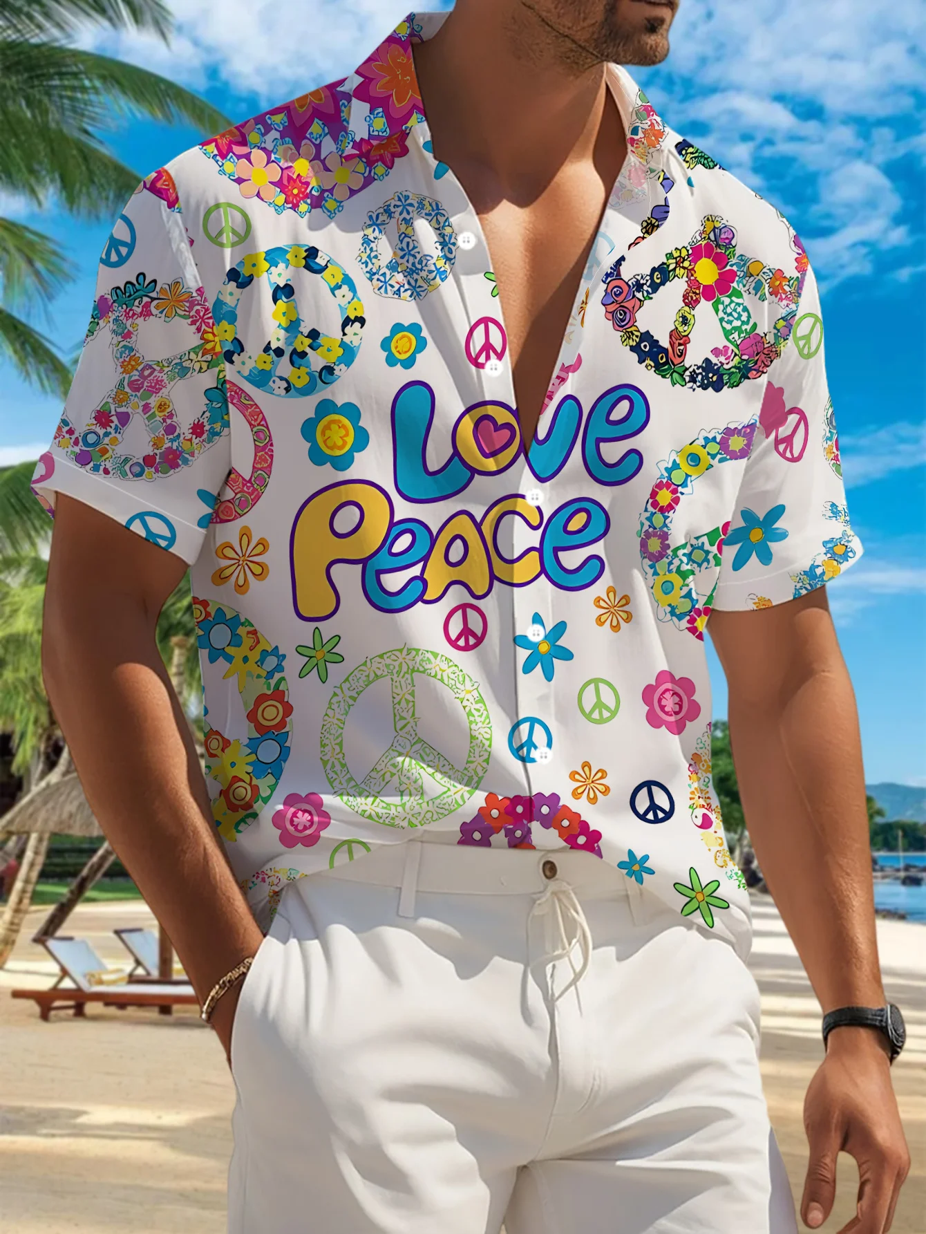Camisa Resort com Textura Mini - Resort Shirt Floral avaliação e preço