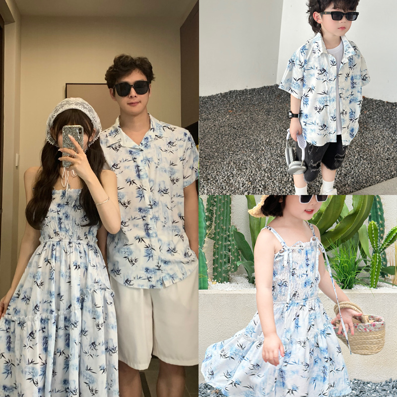 Família Combinando Roupas de F - Resort Shirt Floral avaliação e preço