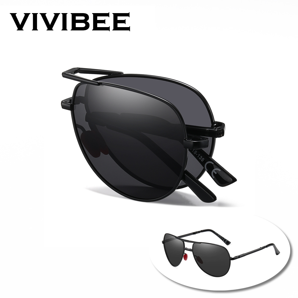 Vivibee metal piloto preto dob - Sunglasses Aviator Polarized avaliação e preço