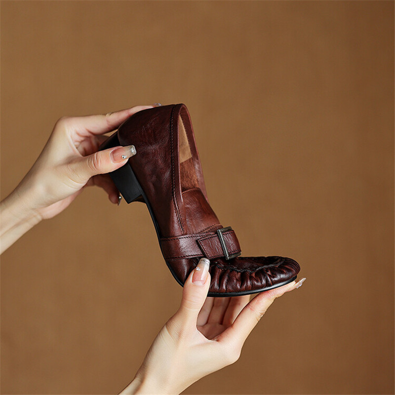 Mocassins de couro genuíno par - Casual Sandal Leather avaliação e preço