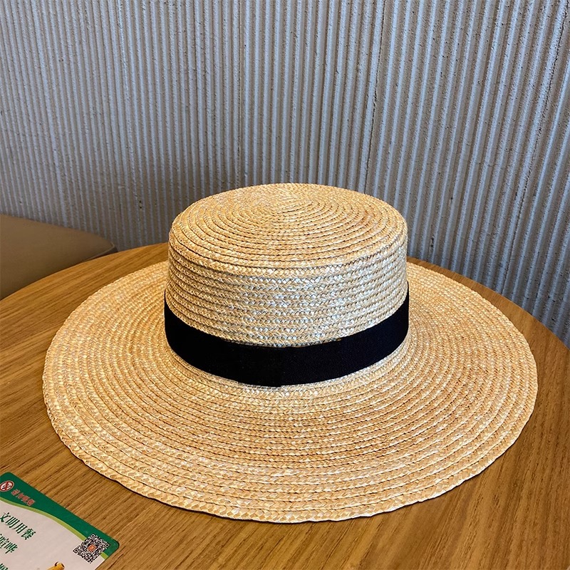 Chapéu de Palha Boater Elegant - Bucket Hat Straw avaliação e preço