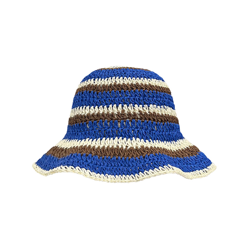 Novo listrado de malha palha c - Bucket Hat Straw avaliação e preço