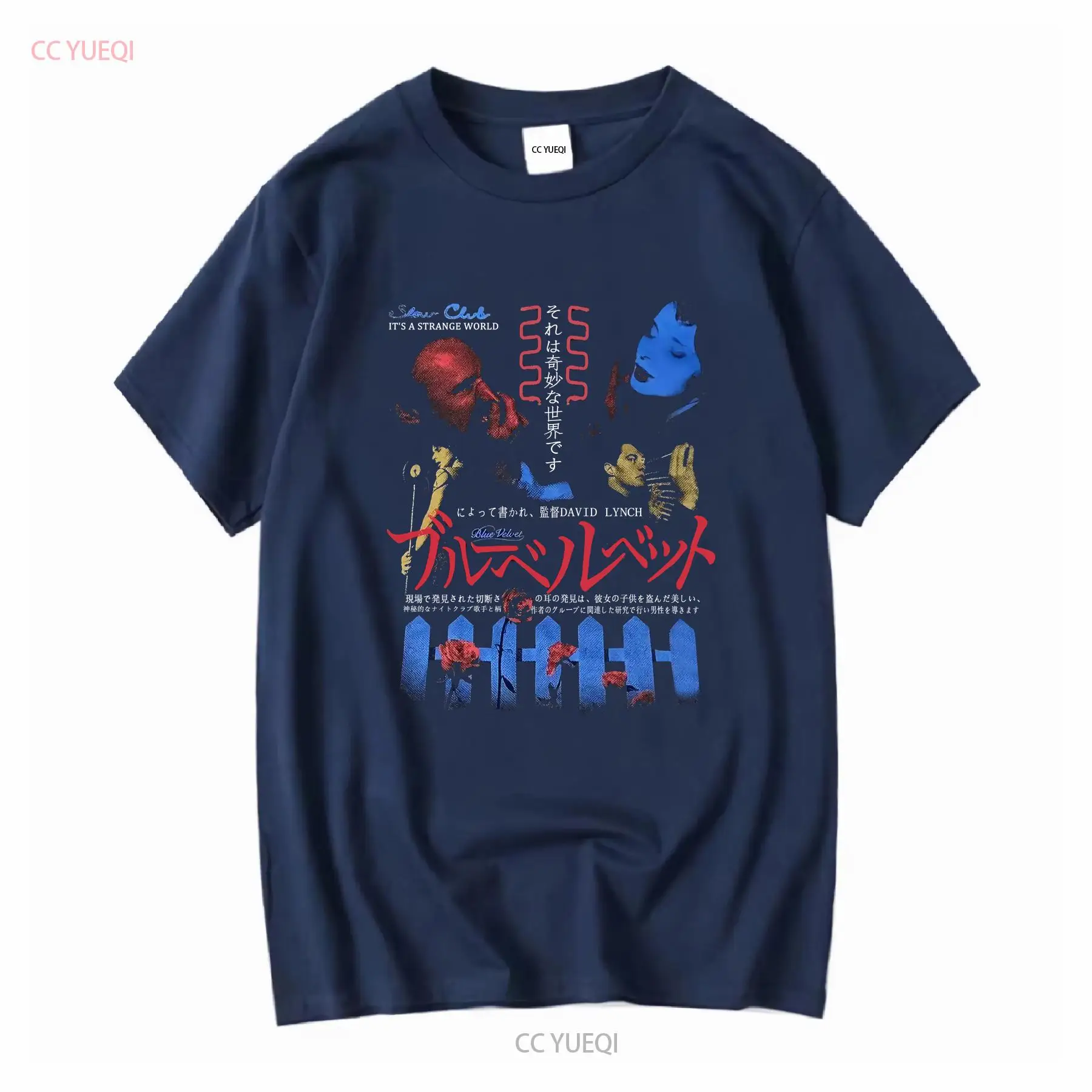 Azul veludo rucking fotten dav - Tee Graphic Print avaliação e preço