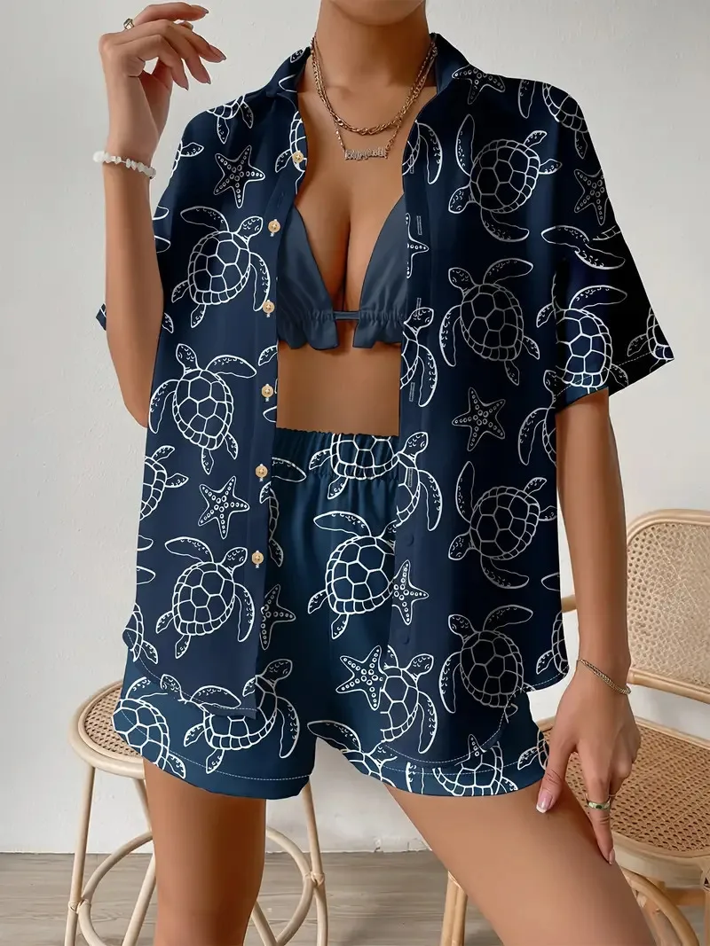 Moda impressão praia férias 2  - Shirt Camp Collar avaliação e preço