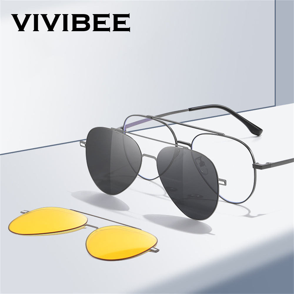 Vivibee clipe polarizado magné - Sunglasses Aviator Polarized avaliação e preço