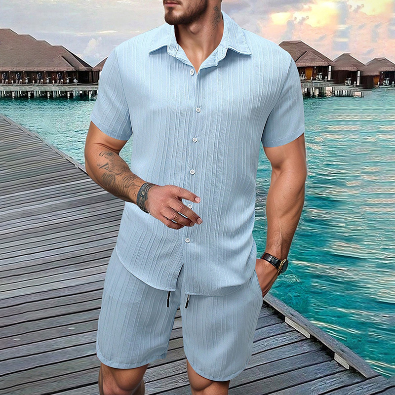 Conjunto Masculino Novo 2026:  - Shirt Camp Collar avaliação e preço