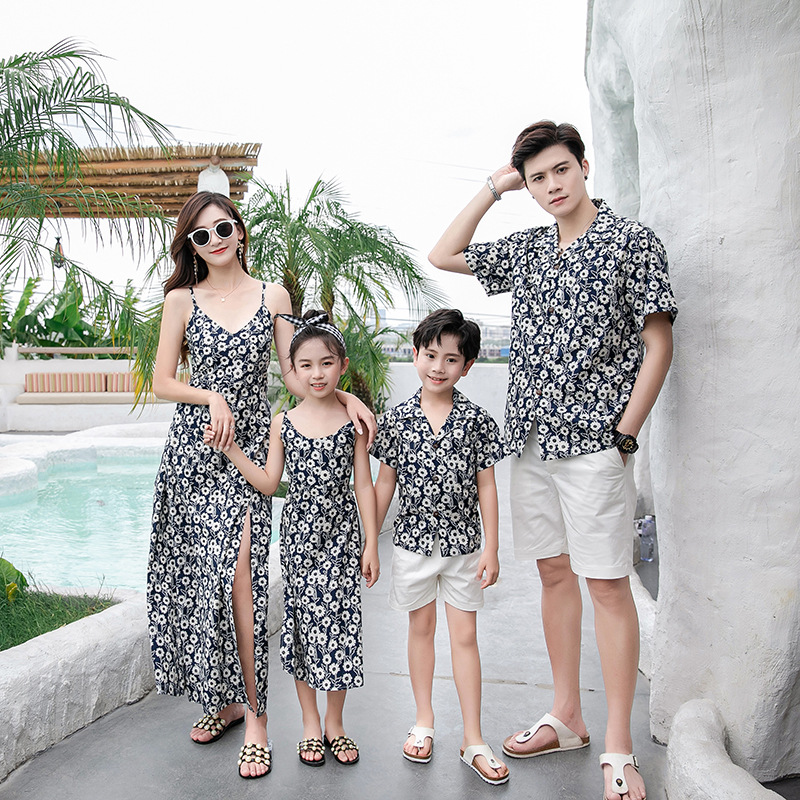Conjunto Familiar Combinando:  - Resort Shirt Floral avaliação e preço