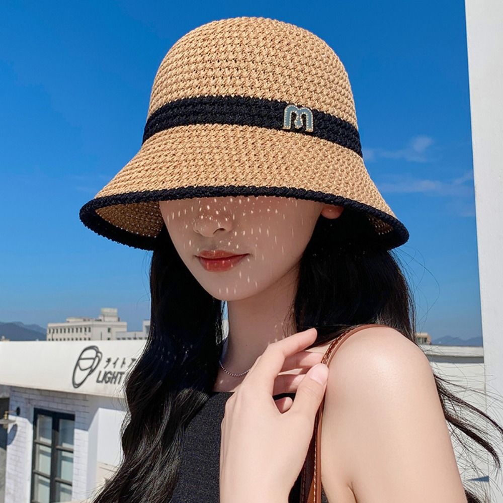 Elegante arco pescador chapéu  - Bucket Hat Straw avaliação e preço